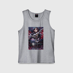 Майка детская хлопок Honkai Star Rail за стеклом, цвет: меланж