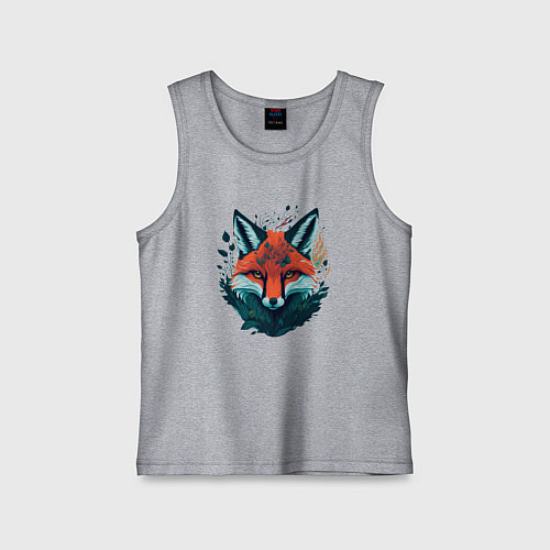 Детская майка Огненная лисица / Меланж – фото 1