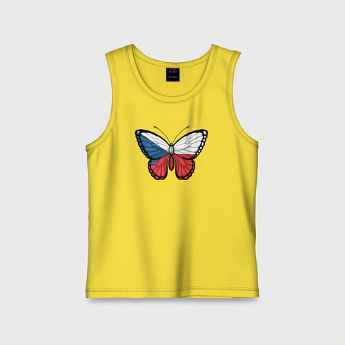 Детская майка Чехия бабочка / Желтый – фото 1