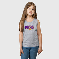 Майка детская хлопок Team Lakers, цвет: меланж — фото 2