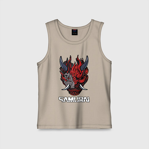 Детская майка Samurai logo / Миндальный – фото 1