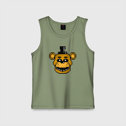 Детская майка Золотой пиксельный Фредди / Авокадо – фото 1