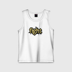 Майка детская хлопок Fight graffiti, цвет: белый