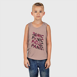 Майка детская хлопок Panic, цвет: пыльно-розовый — фото 2