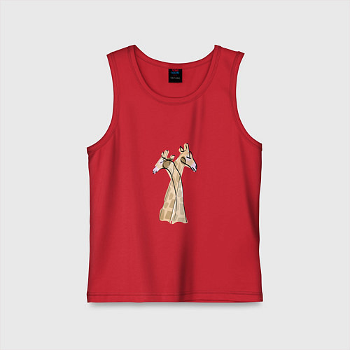 Детская майка Нежные жирафы / Красный – фото 1