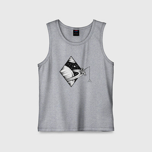 Детская майка Space fisher / Меланж – фото 1