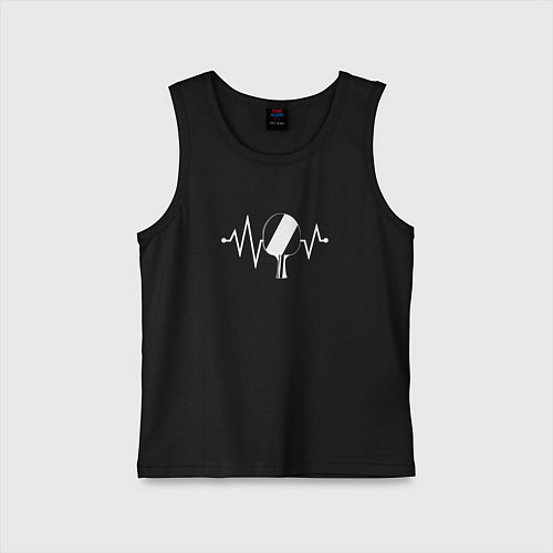 Детская майка Пинг-понг в моем сердце / Черный – фото 1