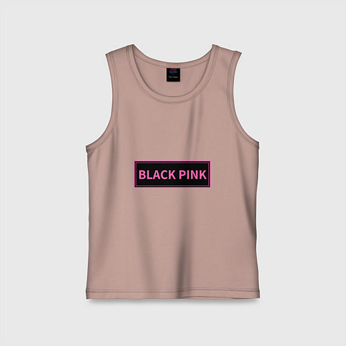 Детская майка Логотип Блек Пинк / Пыльно-розовый – фото 1