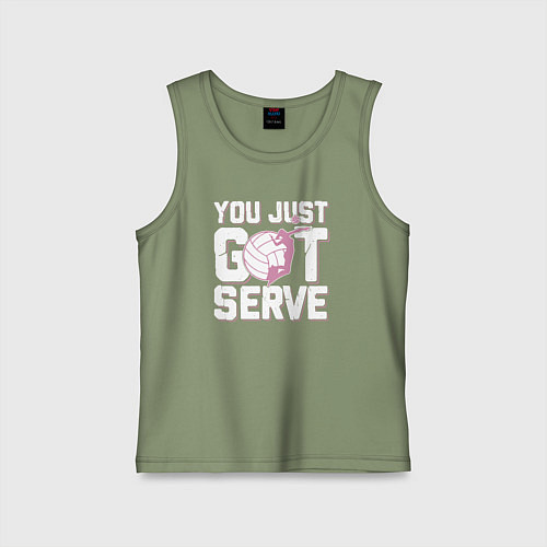 Детская майка Just got serve / Авокадо – фото 1