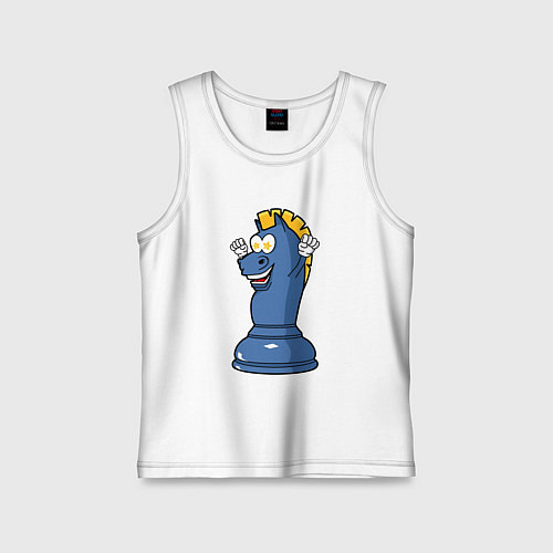 Детская майка Шахматный конь InChess / Белый – фото 1
