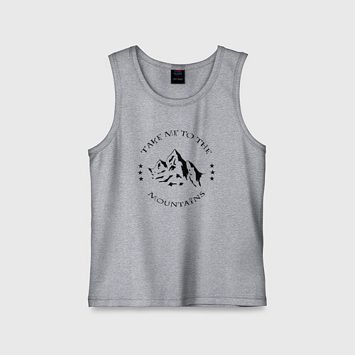 Детская майка Возьми меня в горы / Меланж – фото 1