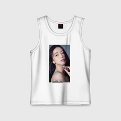 Майка детская хлопок Kim Jisoo, цвет: белый