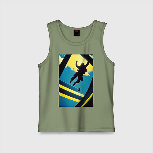 Детская майка Два парашютиста / Авокадо – фото 1