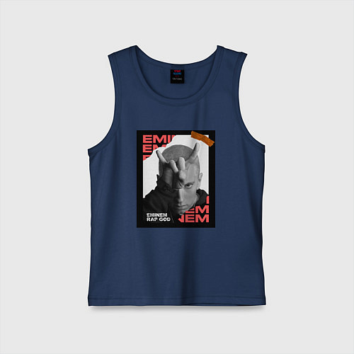 Детская майка Rap god / Тёмно-синий – фото 1