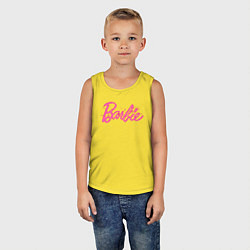 Майка детская хлопок Блестящий логотип Барби, цвет: желтый — фото 2