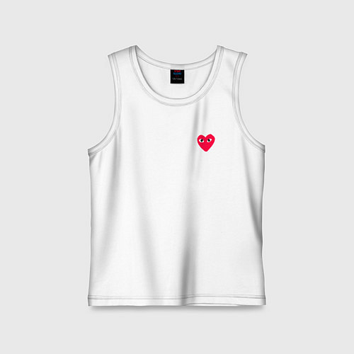 Детская майка Сердце с глазами / Белый – фото 1