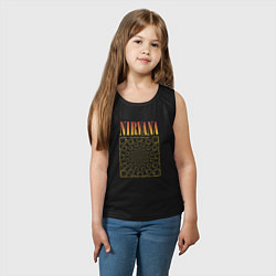 Майка детская хлопок Nirvana лого, цвет: черный — фото 2