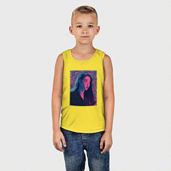 Майка детская хлопок Ли Джиын арт - IU, цвет: желтый — фото 2