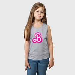 Майка детская хлопок Б - значит Барби, цвет: меланж — фото 2