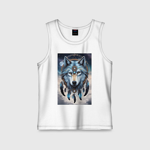 Детская майка Шаман волк / Белый – фото 1