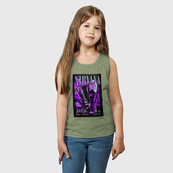 Майка детская хлопок Nirvana band, цвет: авокадо — фото 2