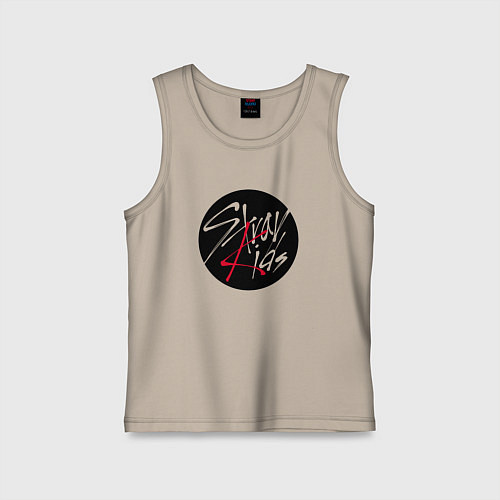 Детская майка Stray Kids logo / Миндальный – фото 1