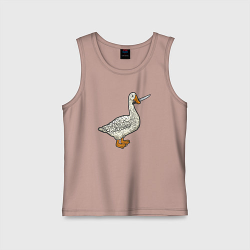 Детская майка Утка повар / Пыльно-розовый – фото 1