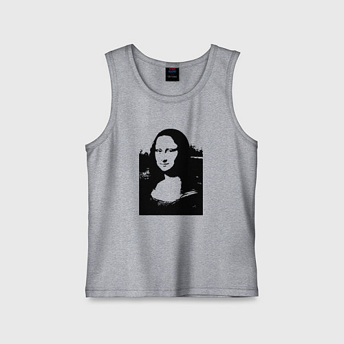 Детская майка Mona Lisa in black white / Меланж – фото 1