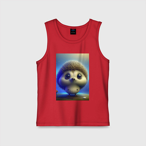 Детская майка Ежик в тумане / Красный – фото 1