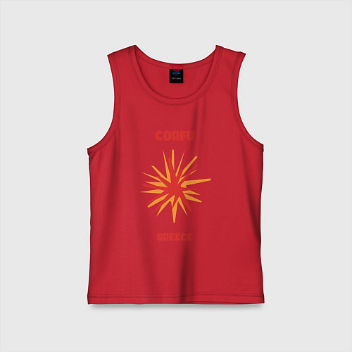 Детская майка Корфу - Греция / Красный – фото 1