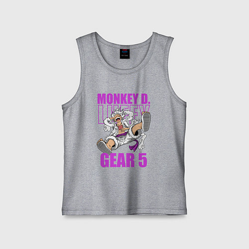 Детская майка Луффи - гир 5 / Меланж – фото 1