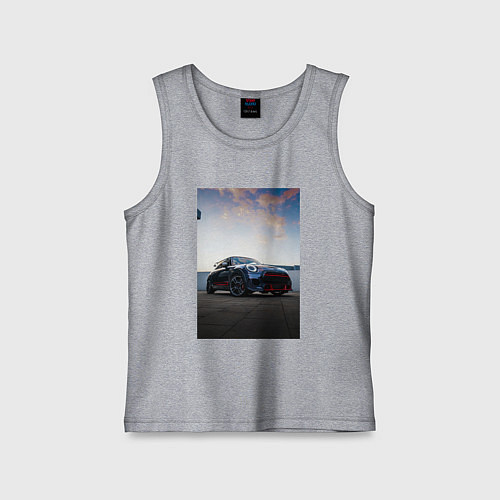 Детская майка Авто на фоне неба / Меланж – фото 1