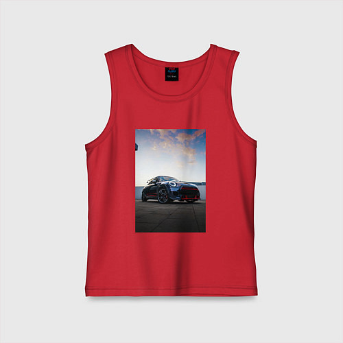 Детская майка Авто на фоне неба / Красный – фото 1