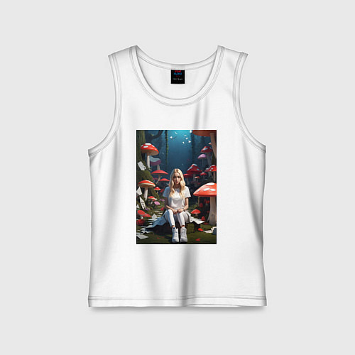 Детская майка Alice in Wonderland / Белый – фото 1