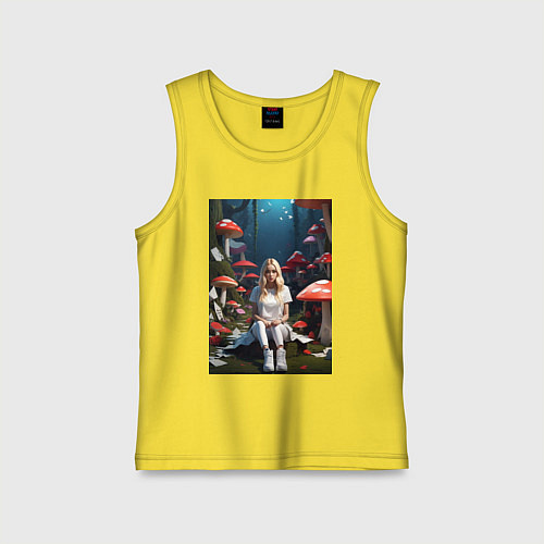 Детская майка Alice in Wonderland / Желтый – фото 1