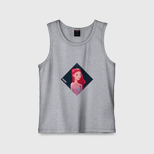 Детская майка Арт Розе из BlackPink / Меланж – фото 1