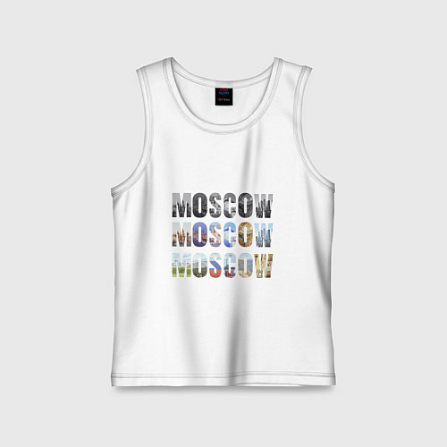 Детская майка Moscow - Москва / Белый – фото 1