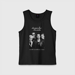 Майка детская хлопок Depeche Mode World Violation Tour Band, цвет: черный