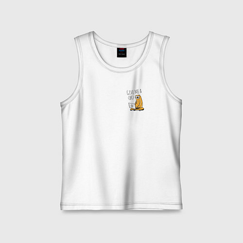 Детская майка Ленивиц за ноутом / Белый – фото 1