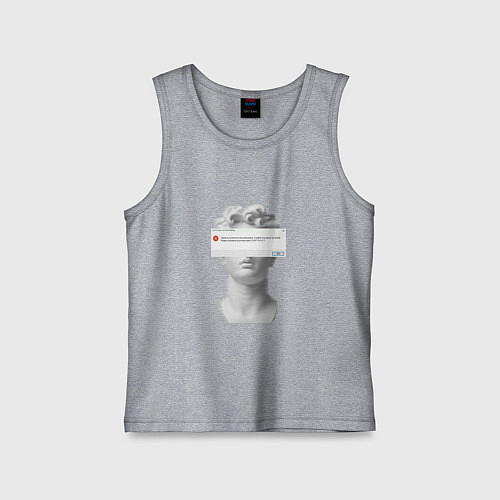 Детская майка Антиной error / Меланж – фото 1