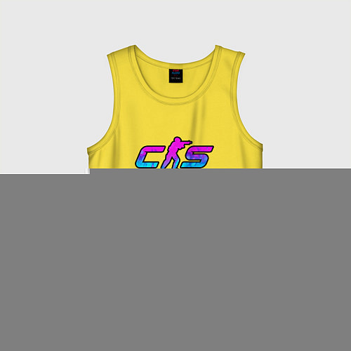 Детская майка КС 2 лого неон / Желтый – фото 1