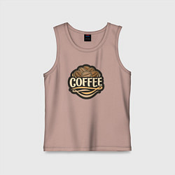Майка детская хлопок Coffee drink, цвет: пыльно-розовый