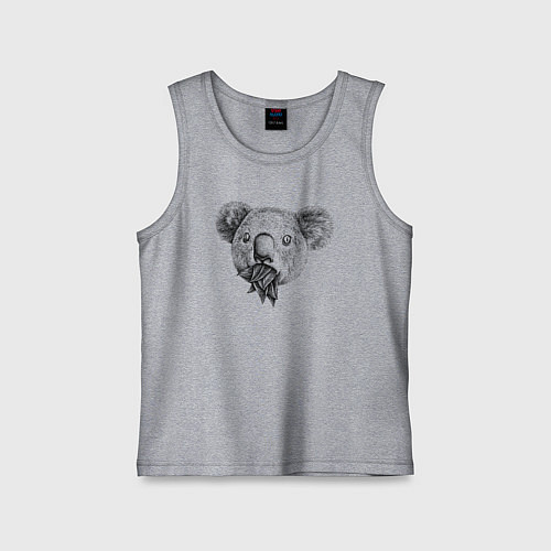 Детская майка Коала ест / Меланж – фото 1