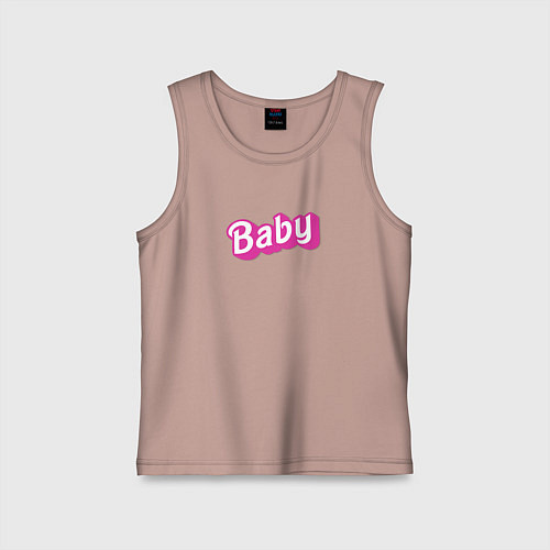 Детская майка Baby: pink barbie style / Пыльно-розовый – фото 1