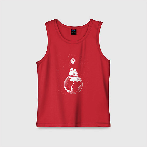 Детская майка Earth love / Красный – фото 1