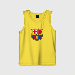 Майка детская хлопок Barcelona fc sport, цвет: желтый