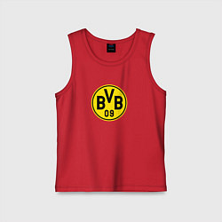 Майка детская хлопок Borussia fc sport, цвет: красный