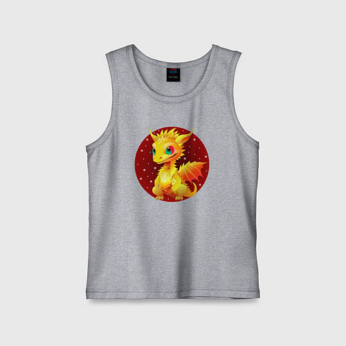 Детская майка Дракон знак зодиака / Меланж – фото 1