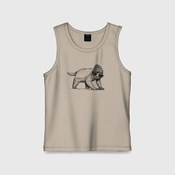 Майка детская хлопок Медоед модный, цвет: миндальный