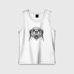 Майка детская хлопок Гордый медоед, цвет: белый